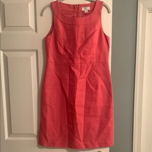 Ann Taylor Loft Coral pink Sleeveless Dress in Size 8 Petite.